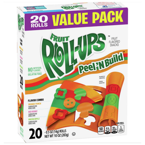 Betty Crocker - Fruit Roll-Ups PeelN Build Value Pack 283g
