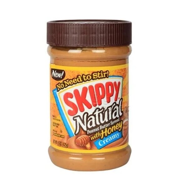 Skippy Natural Peanut Butter Spread with Honey Creamy 425g