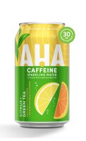 AHA Sparkling Water Caffeine Citrus + Green Tea 355ml