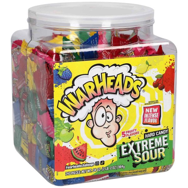 Warheads Extreme Sour Hard Candy 964g