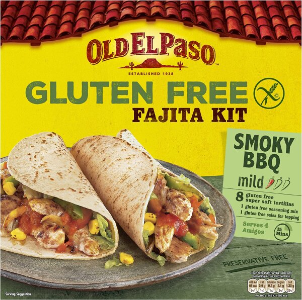 Old El Paso Fajita Kit Smoky BBQ  Gluten Free 462g