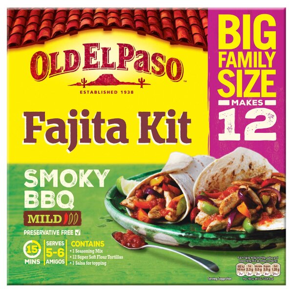 Old El Paso Fajita Kit Smoky BBQ Family Size 750g