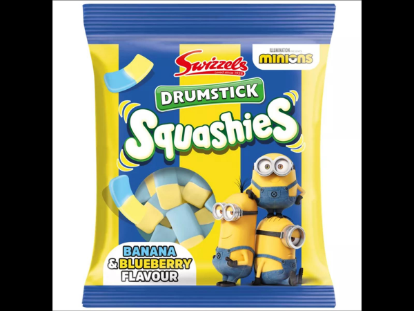 Swizzels Drumstick Squashies Banana & Blueberry Minions Edition 120g