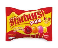 Starburst Pops Lollipops Fruit Chew Filled Candy 249g