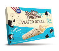 American Bakery - Cookies & Cream Wafer Rolls 120g