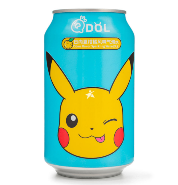 Qdol - Pokemon Pikachu Citrus Flavour Sparkling Water - 330ml