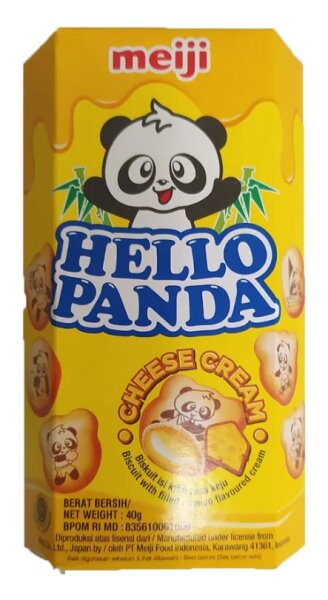 Hello Panda Biscuits with Filled Cheese Flavoured Cream 40g