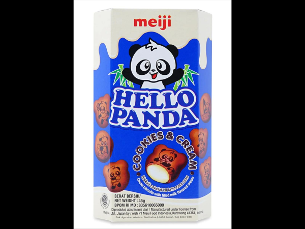 Hello Panda Biscuits with Filled Cookie Cream Flavoured 45g