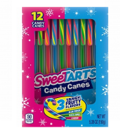 Sweetarts Candy Canes 3 Tangy Fruity Flavors 150g