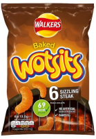 Walkers Baked Wotsits Sizzling Steak 6er-Pack 6 x 13,5g...