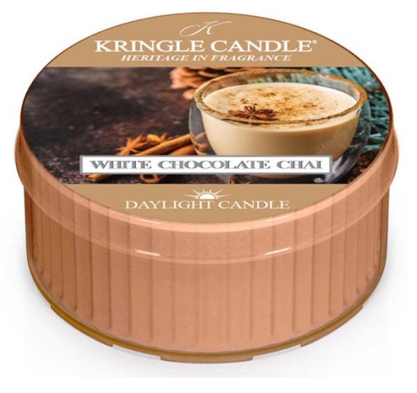 Kringle Candle Heritage in Fragrance Daylight Candle WHITE CHOCOLATE CHAI 42g