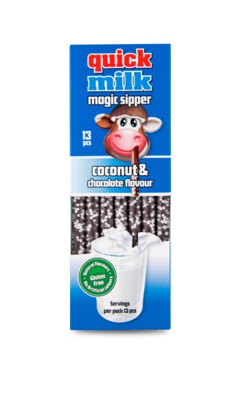 Quick Milk Trinkhalme Magic Sipper Coconut & Chocolate Flavour 30g