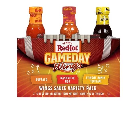 Franks RedHot Gameday Wing Sauce, Variety Pack 3 x 356ml (1,06Kg)