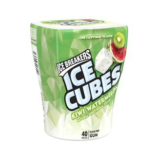Ice Breakers - Ice Cubes Kiwi Watermelon Kaugummi - Sugar Free - 40 Stück 92g