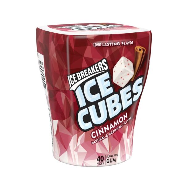 Ice Breakers - Ice Cubes Cinnamon Kaugummi - Sugar Free - 40 Stück 92g