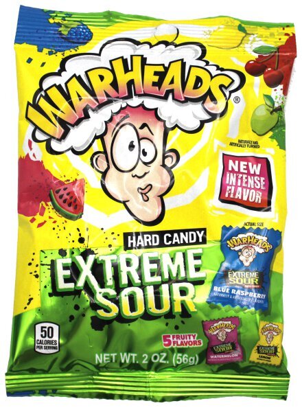 Warheads Extreme Sour Hard Candy  56g