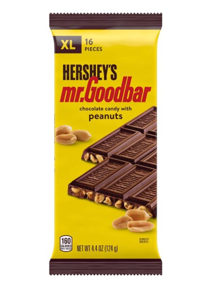 Hersheys Mr. Goodbar Chocolate Candy with Peanuts XL 124g