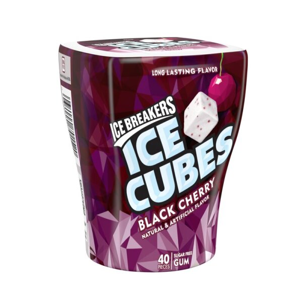 Ice Breakers - Ice Cubes Black Cherry Kaugummi - Sugar Free - 40 Stück 92g