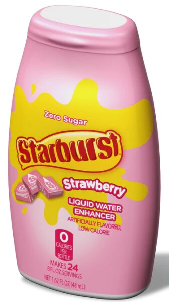 Starburst - Strawberry Liquid Water Enhancer Zero Sugar 48ml