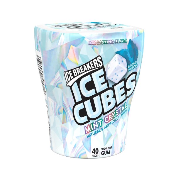 Ice Breakers - Ice Cubes Mint Crystal Kaugummi - Sugar Free - 40 Stück 92g