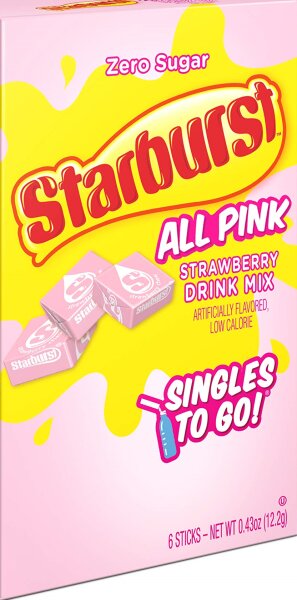 Starburst All Pink Strawberry Drink Mix Zero Sugar 12,2g