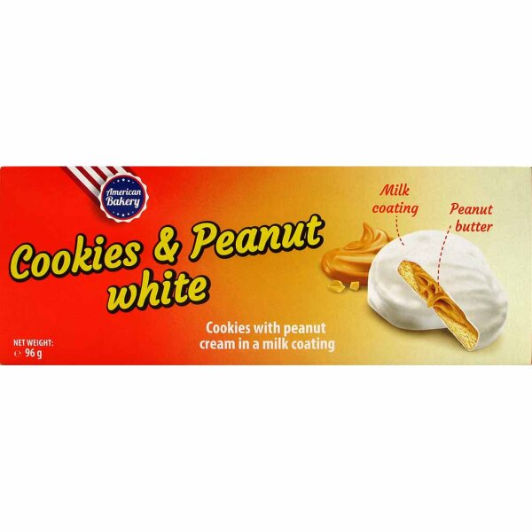 American Bakery Cookies & Peanut White 96g