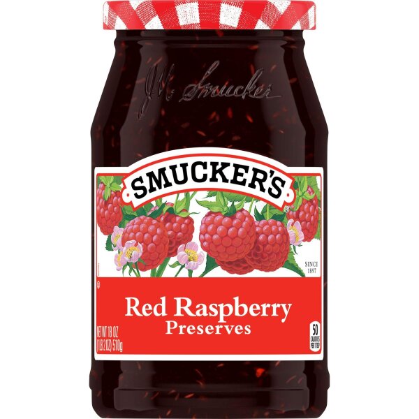 Smuckers Red Raspberry Preserves 510g