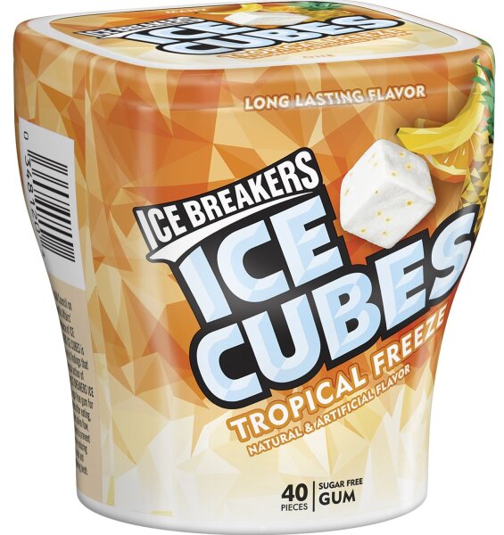 Ice Breakers - Ice Cubes Tropical Freeze - Sugar Free -  40 Stück 92g