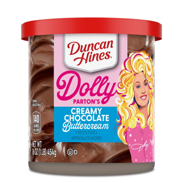 Duncan Hines Dolly Partons Creamy Chocolate Buttercream Frosting 454g