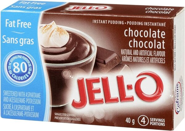 Jell-O Chocolate Instant Pudding Fat Free 40g