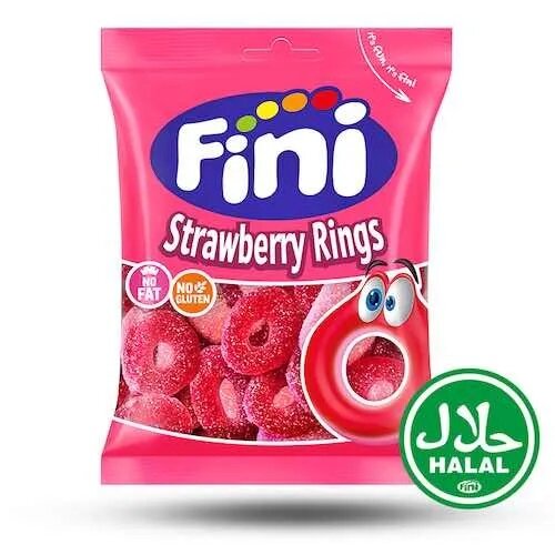 Fini Strawberry Rings 75g