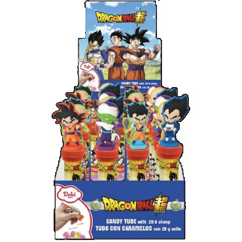 Dragon Ball Super Figur & Stempel mit Süßigkeiten 8g