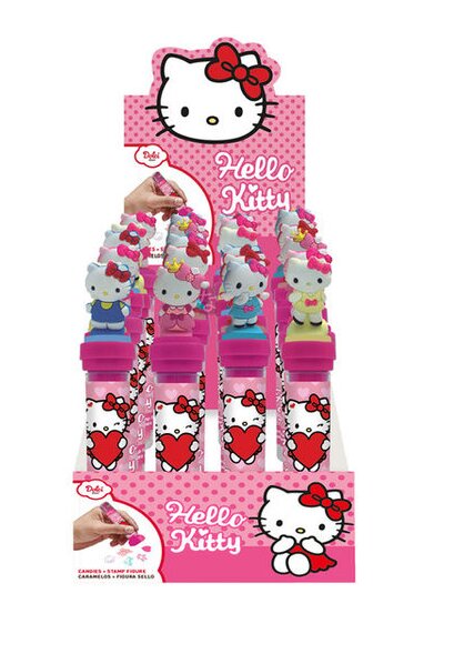 Hello Kitty Figur & Stempel mit Süßigkeiten 8g