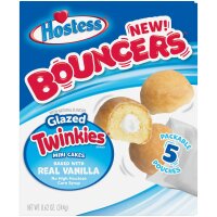 Bouncers Glazed Twinkies mini Cakes Real Vanilla 244g