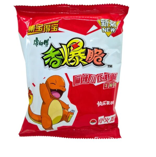 Master Kong -Pokémon Ramen Chips- Spicy Crayfish Flavor Glumanda 33g