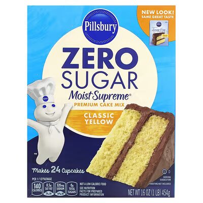 Pillsbury Zero Sugar Moist Supreme Premium Yellow Cake Mix 454g