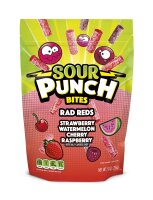 Sour Punch Bites Rad Reds Strawberry - Watermelon -...