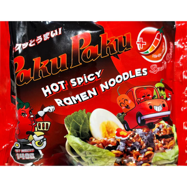 Paku Paku Hot Spicy Ramen Noodles Speedy Spicy 140g