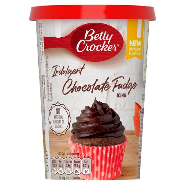 Betty Crocker Indulgent Chocolate Fudge icing 400g