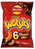 Walkers Baked Wotsits Sweet & Spicy Flaming Hot 6 x 16g